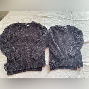 DKNY Girl’s Set of 2 Charcoal Crewneck Sweater